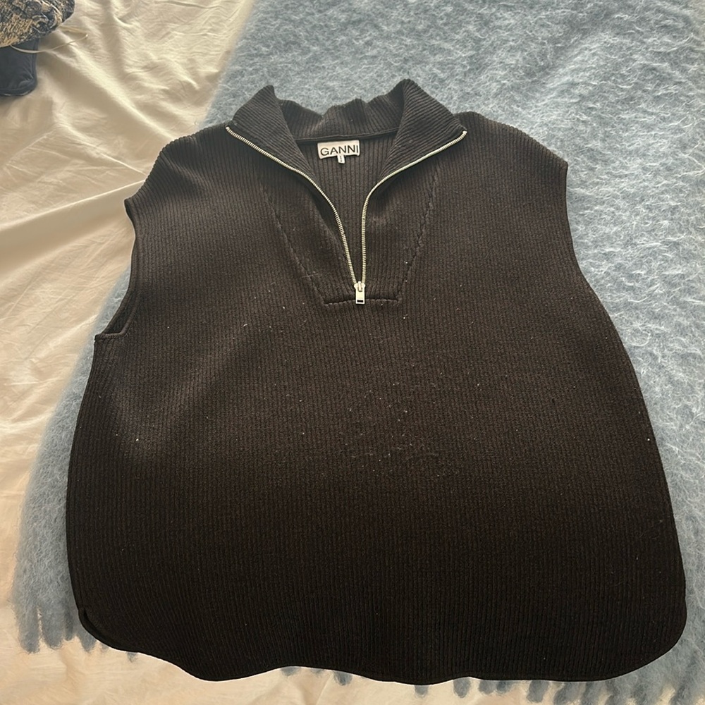 GANNI Brown/Black Vest